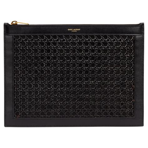 ysl rattan clutch